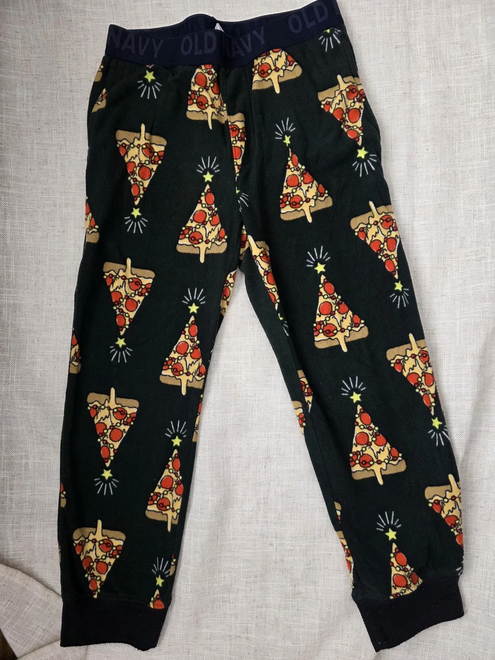 Old‎ Navy Plaid & Pizza Print Lounge Pants - Orange, Green Size 6 7 Small
